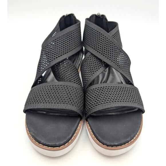 Easy Spirit Sewitney2 Knit Platform Sandals Open Toe Black Size US7M EU38 - Picture 2 of 11